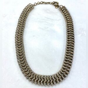 J. Crew Elegant Gold Pave Link Necklace